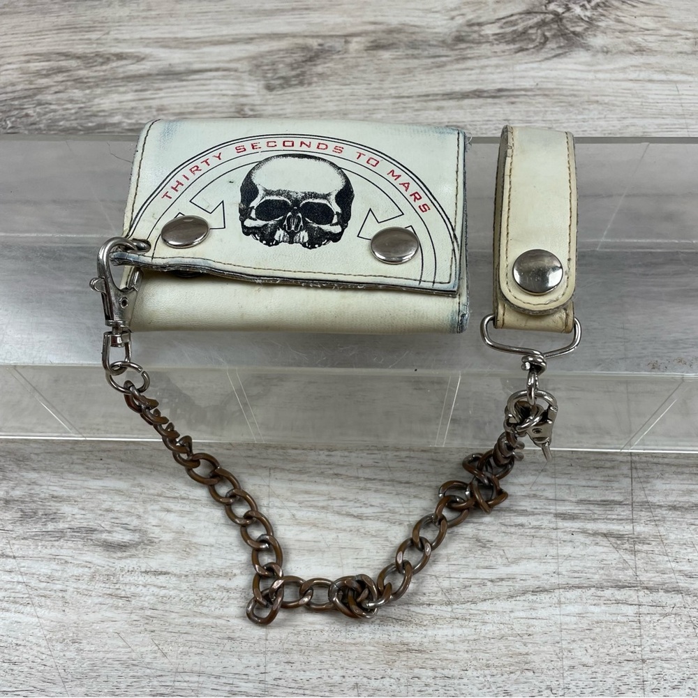 RARE 30 Seconds To Mars A Beautiful Lie Chain Wallet HTF Emo Rock Y2K